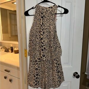 NWT Leopard Print Sleeveless Romper